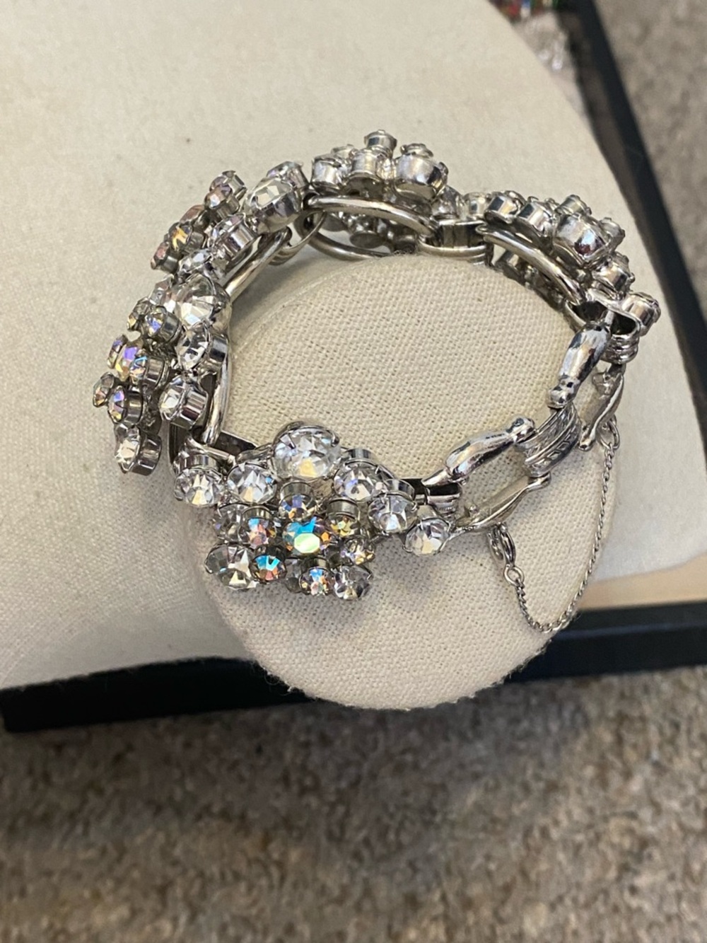 Vintage Juliana 5 Link Clear Rhinestone Bracelet 1960’s - Picture 3 of 12
